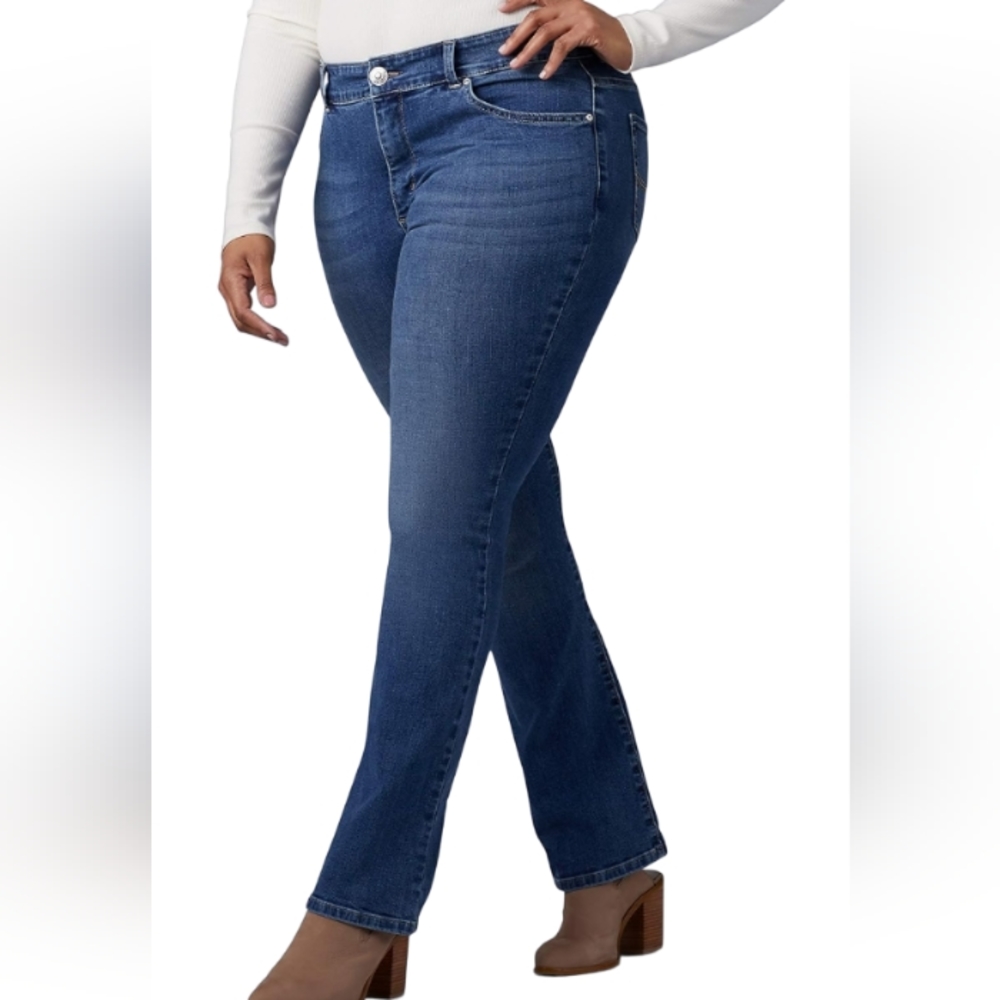 👖Lee Women's Blue Boot Cut Jeans, 22W Long